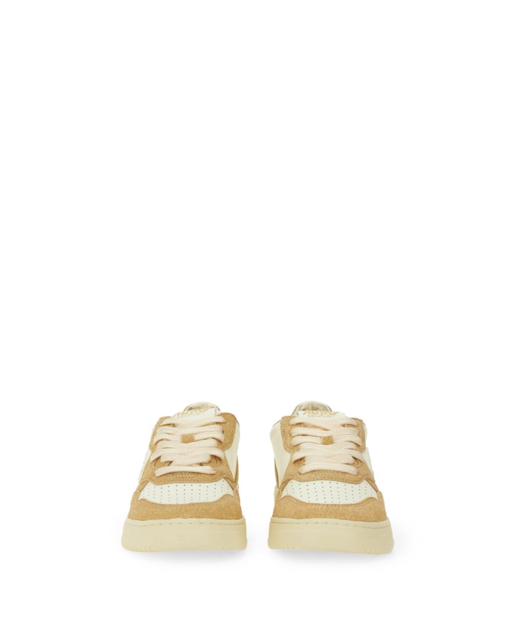 AUTRY Бежевые кожаные кроссовки, фото 4