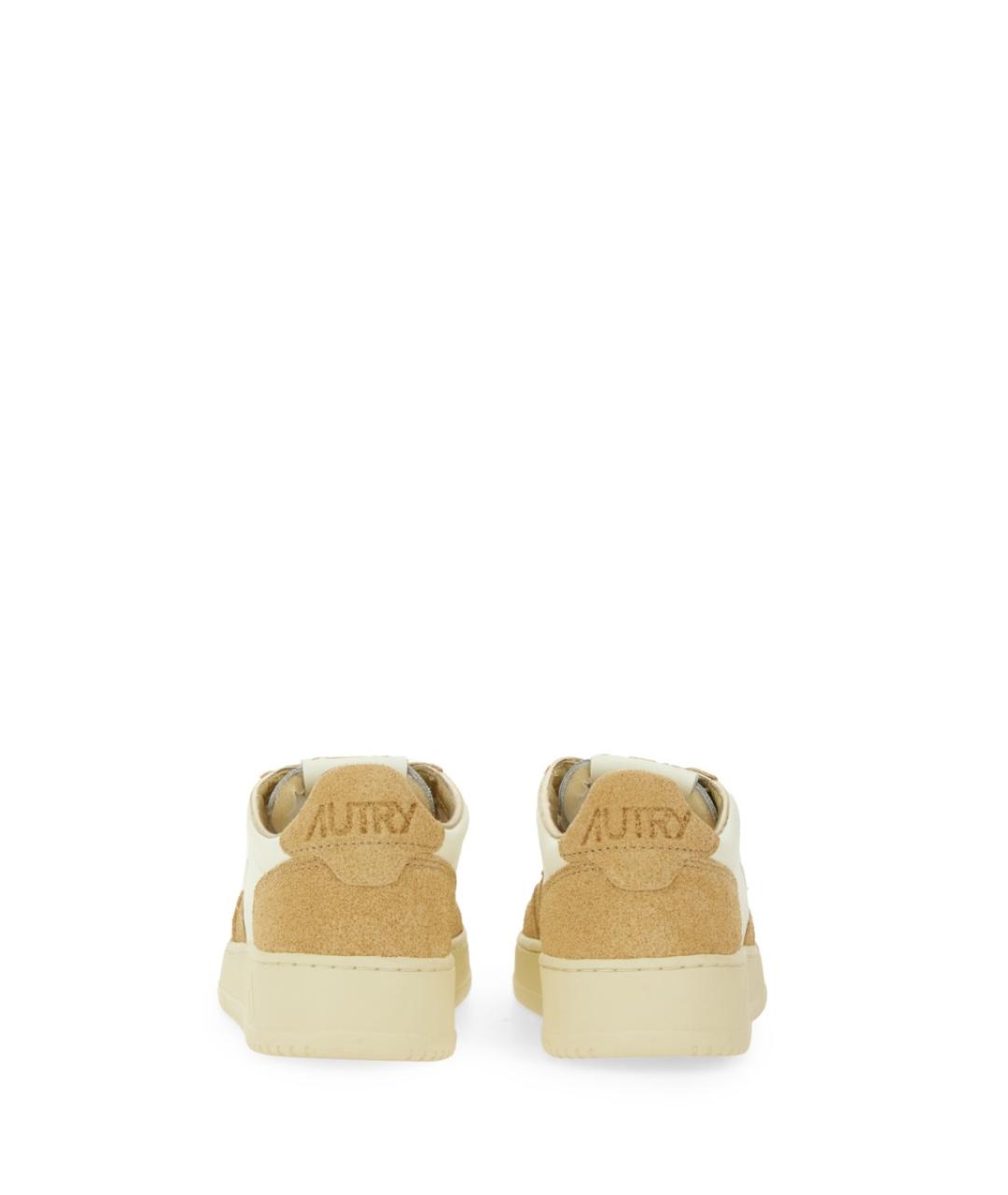 AUTRY Бежевые кожаные кроссовки, фото 3