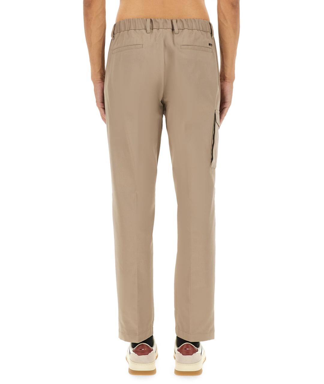 HERNO Бежевые хлопковые повседневные брюки, фото 4