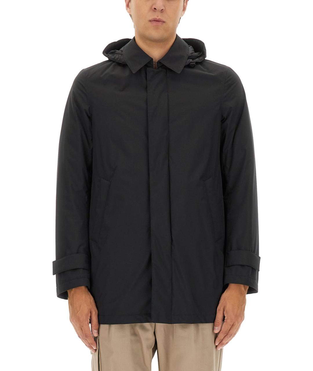 HERNO Черная полиэстеровая куртка, фото 2