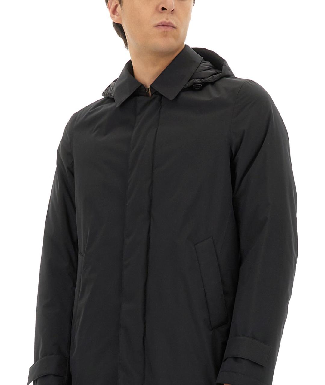 HERNO Черная полиэстеровая куртка, фото 5