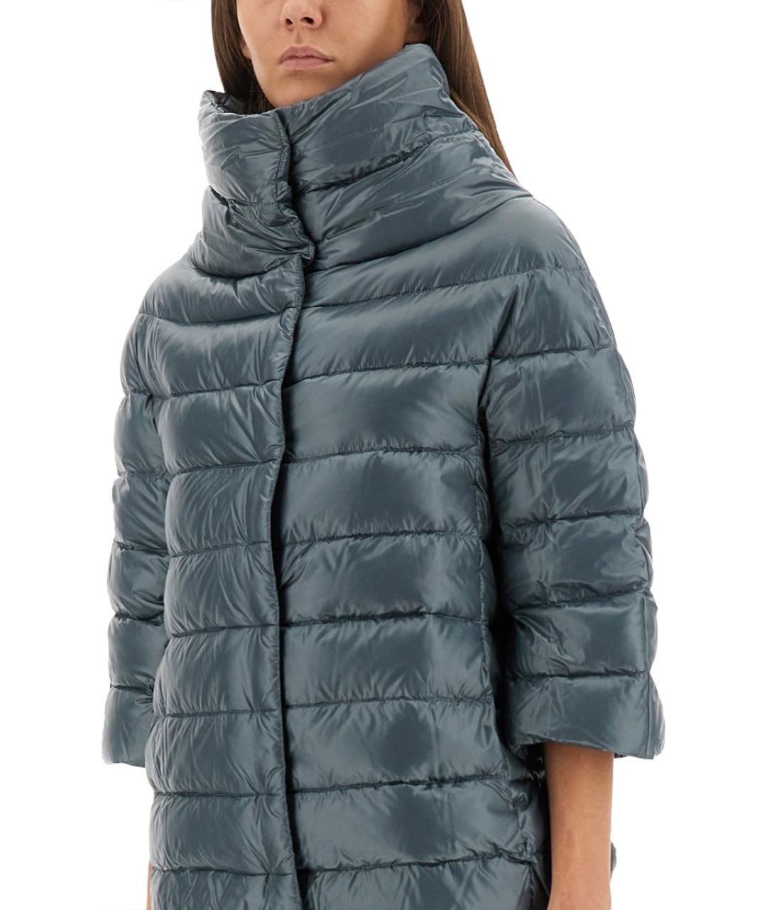 HERNO Голубой полиамидовый пуховик, фото 5