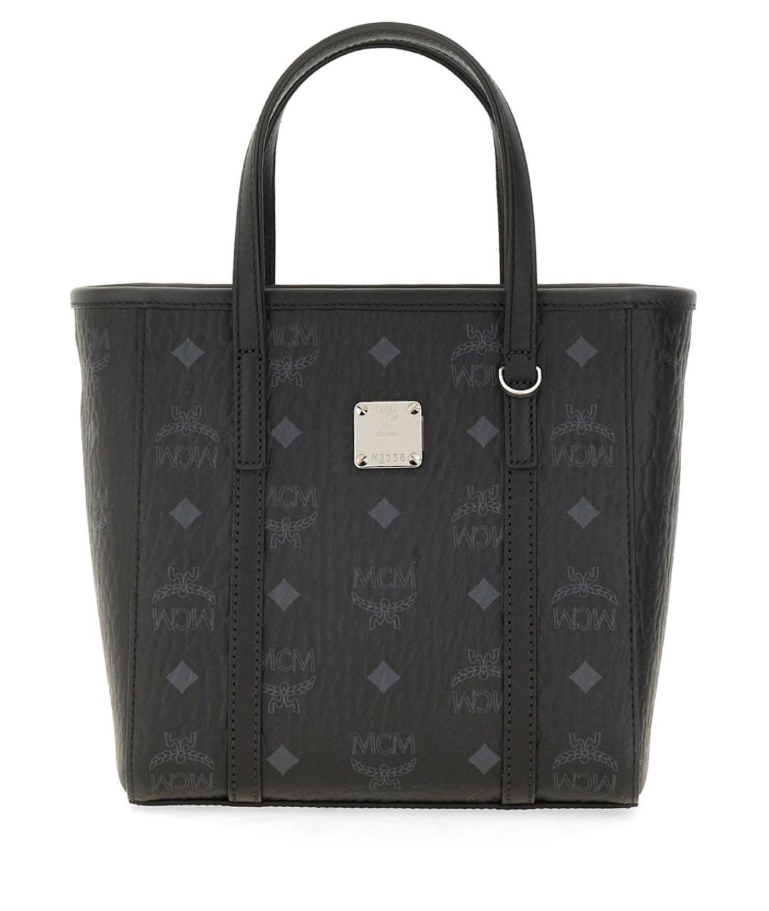 MCM Черная сумка тоут из искусственной кожи, фото 1