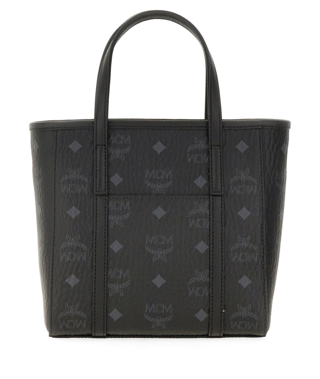 MCM Черная сумка тоут из искусственной кожи, фото 2