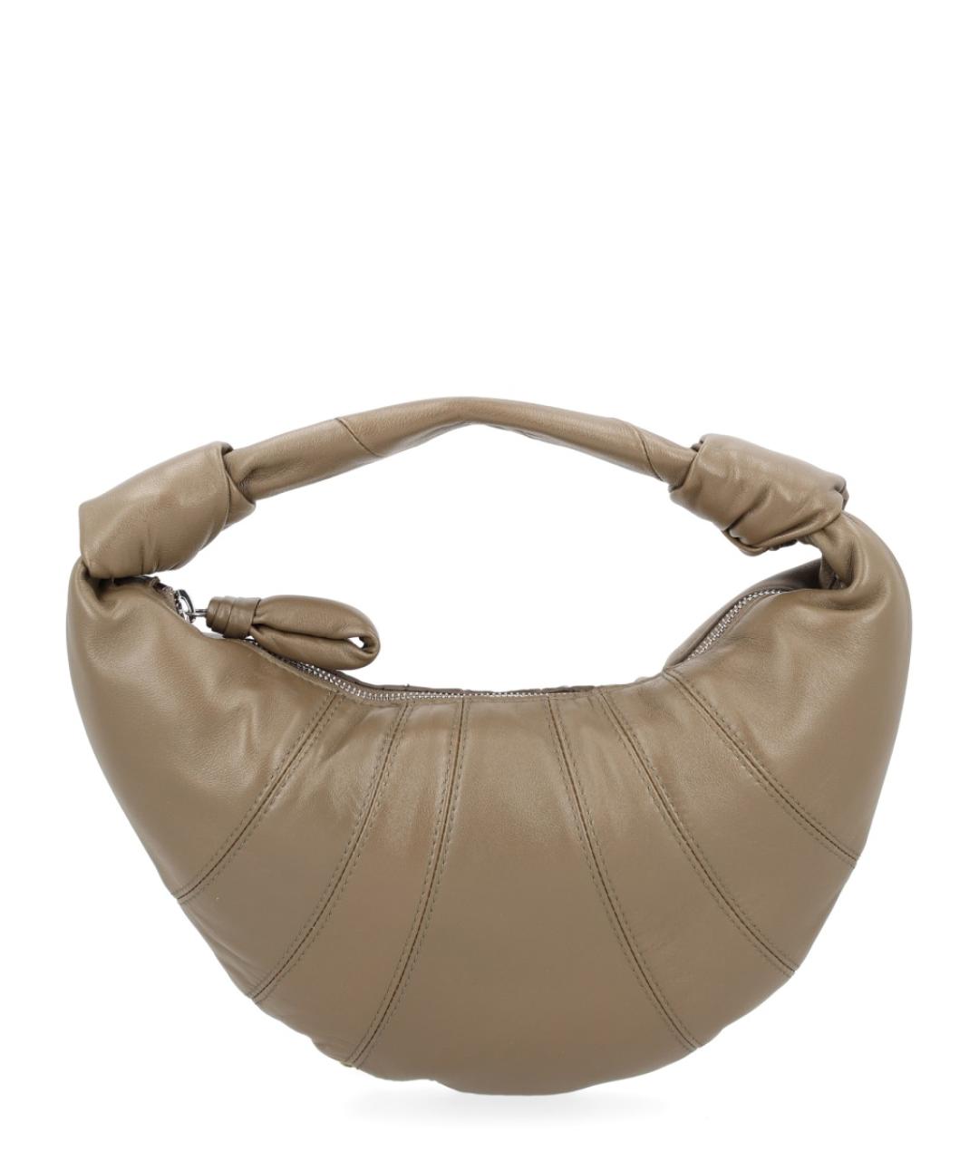 LEMAIRE Коричневая кожаная сумка с короткими ручками, фото 1