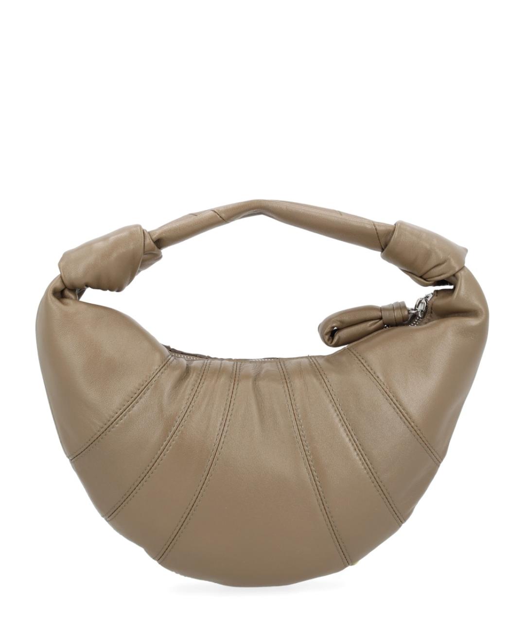 LEMAIRE Коричневая кожаная сумка с короткими ручками, фото 2