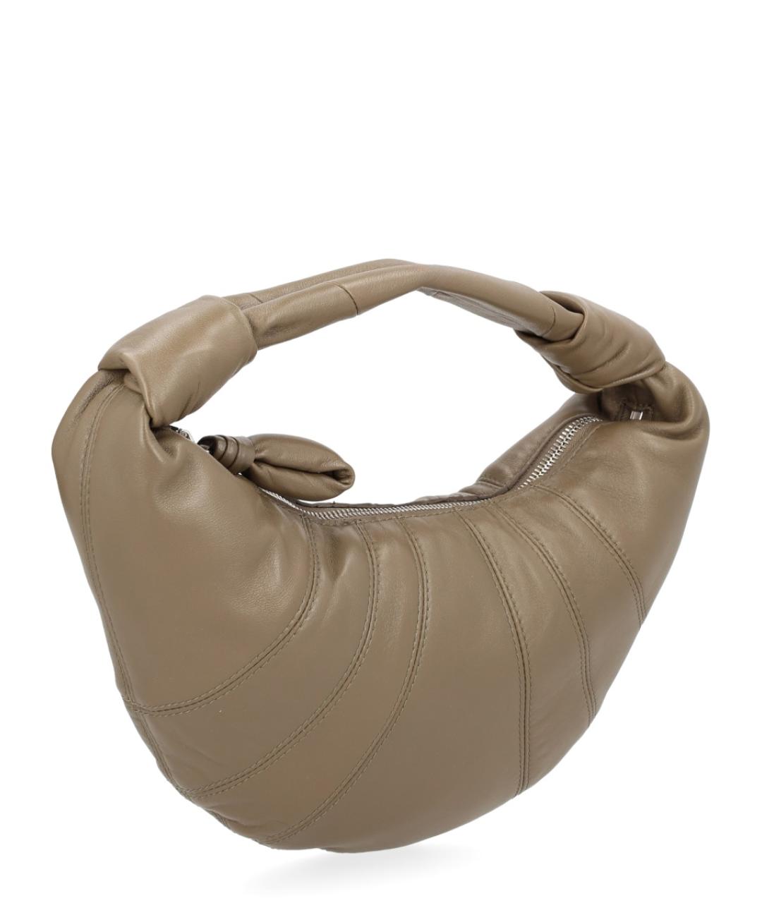 LEMAIRE Коричневая кожаная сумка с короткими ручками, фото 3