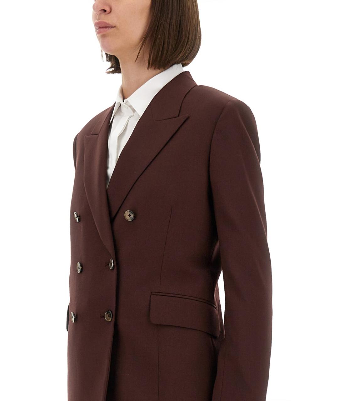 PAUL SMITH Бордовый шерстяной жакет/пиджак, фото 4