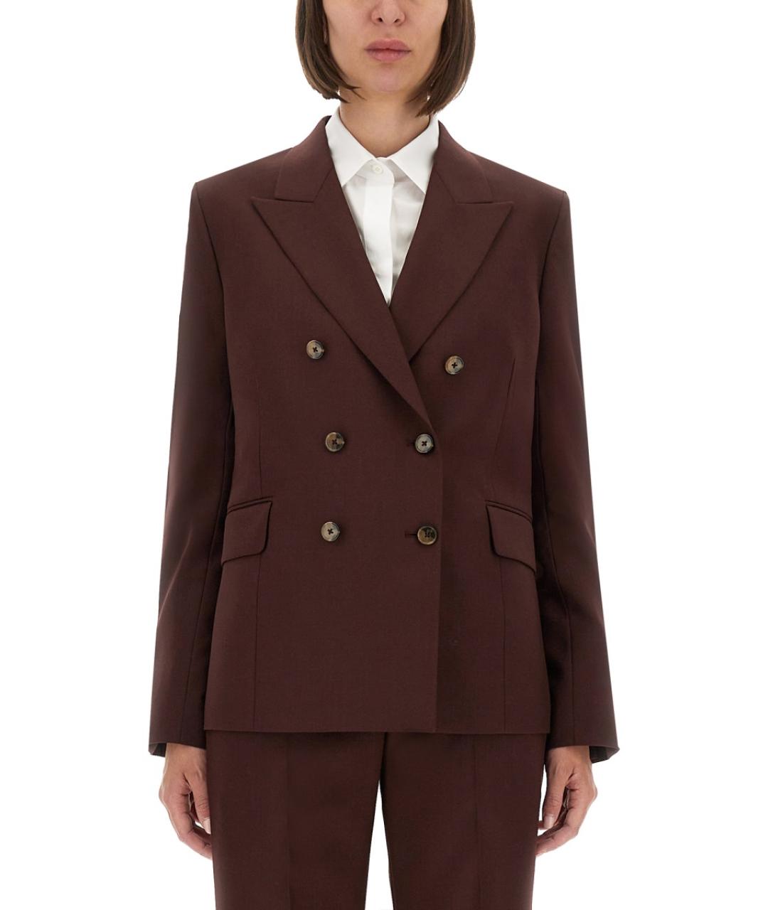 PAUL SMITH Бордовый шерстяной жакет/пиджак, фото 5