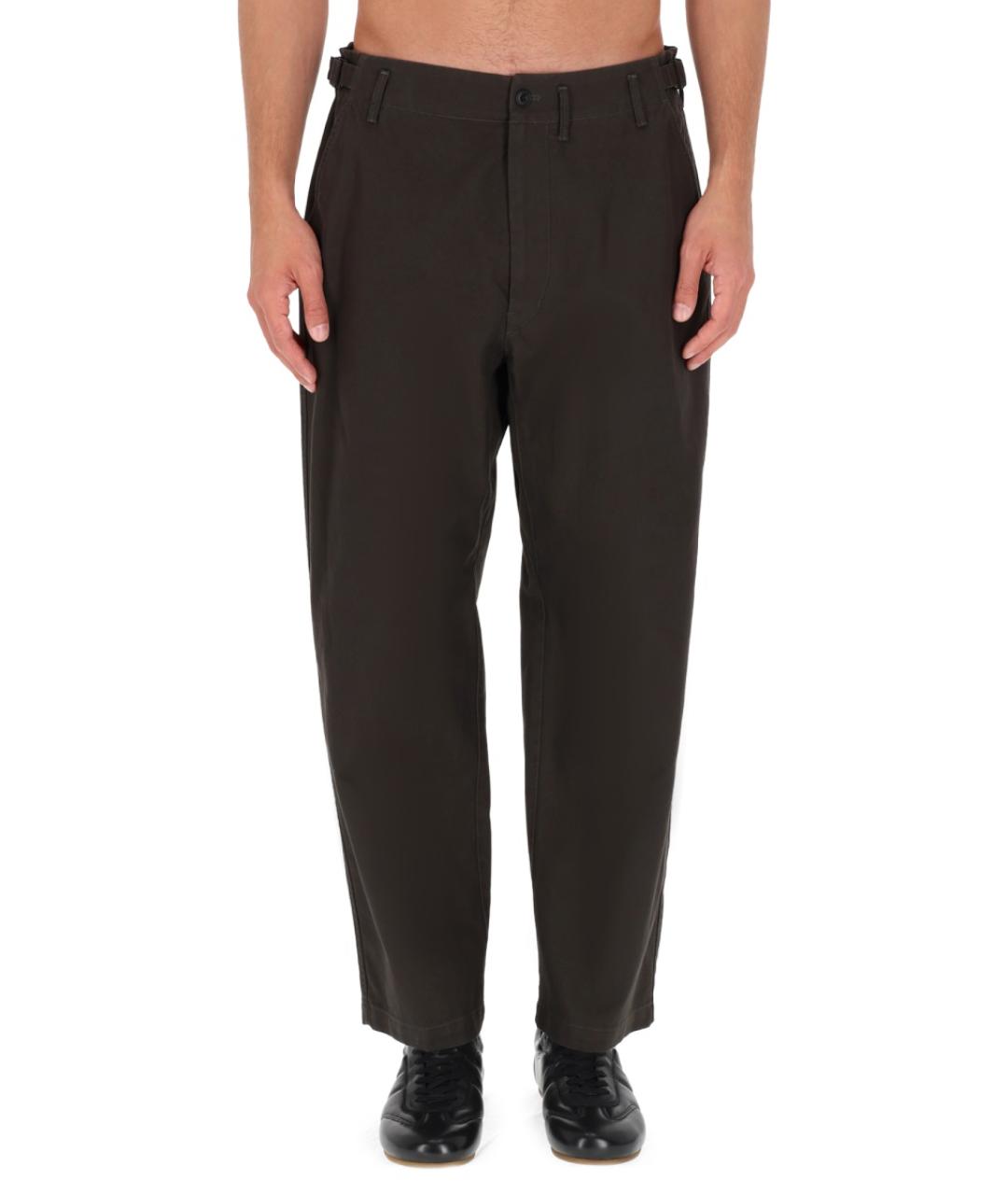 LEMAIRE Коричневые хлопковые повседневные брюки, фото 5