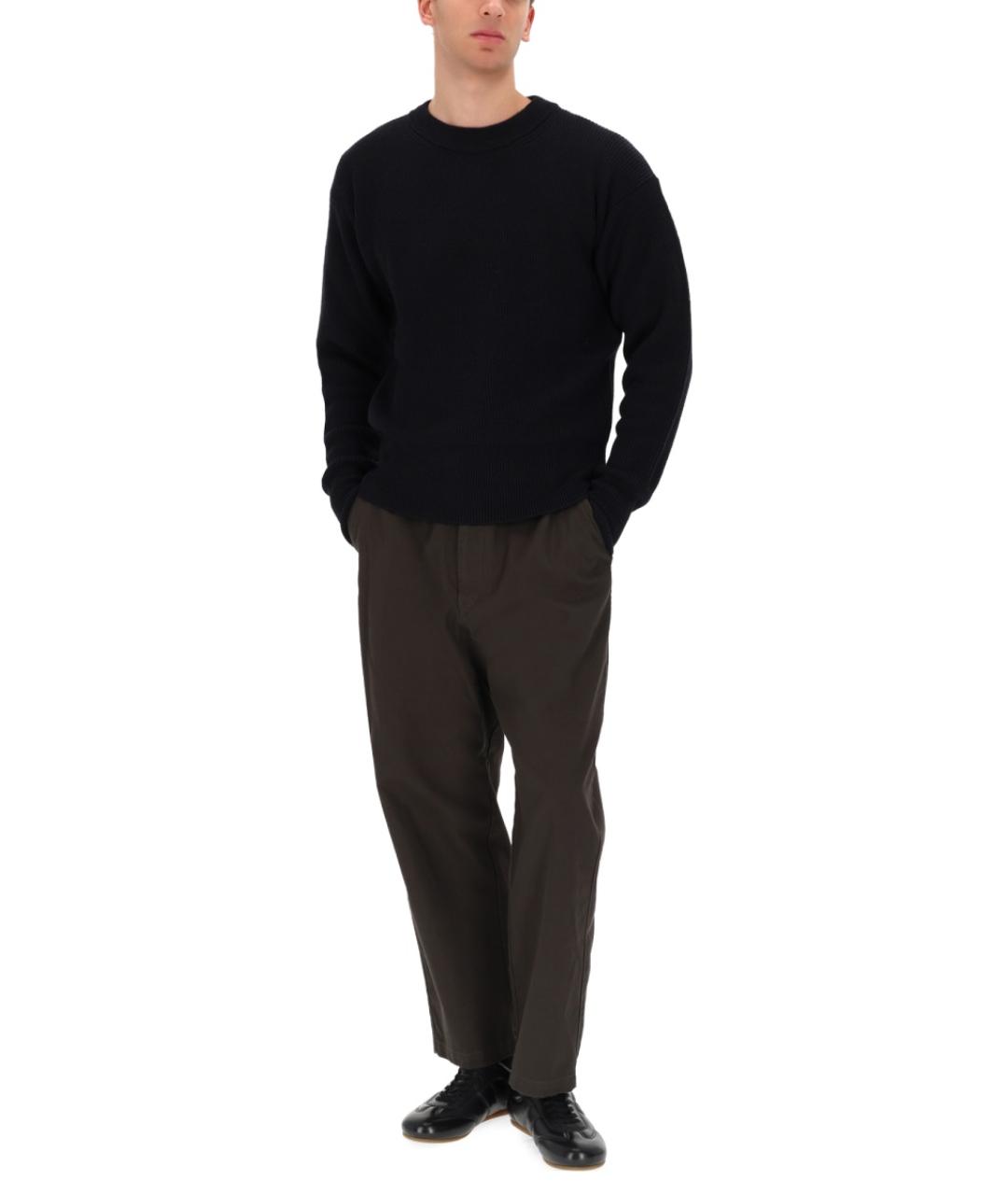 LEMAIRE Коричневые хлопковые повседневные брюки, фото 2