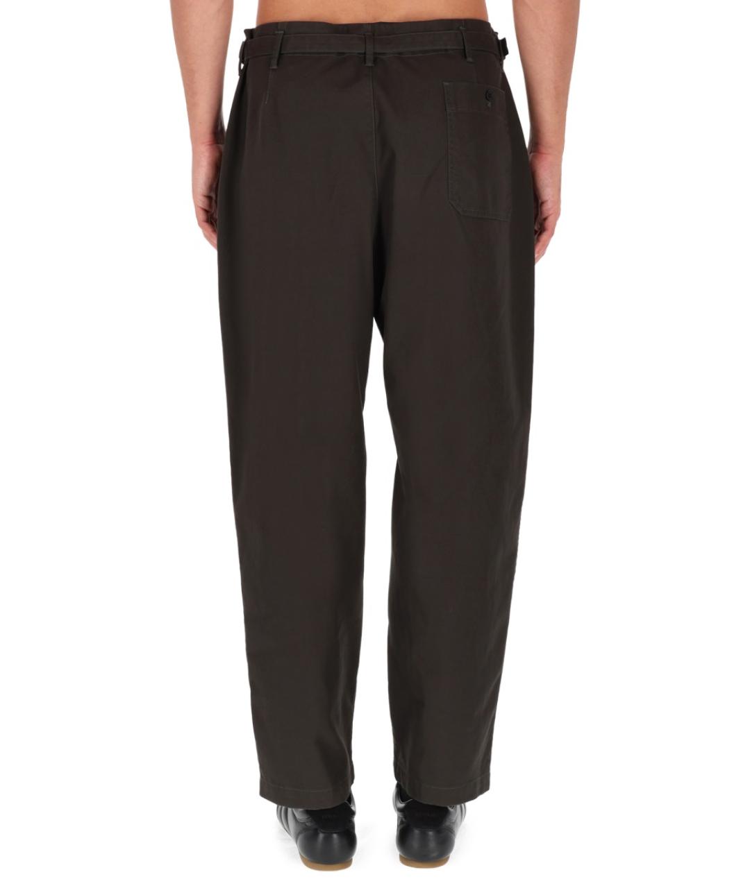 LEMAIRE Коричневые хлопковые повседневные брюки, фото 3
