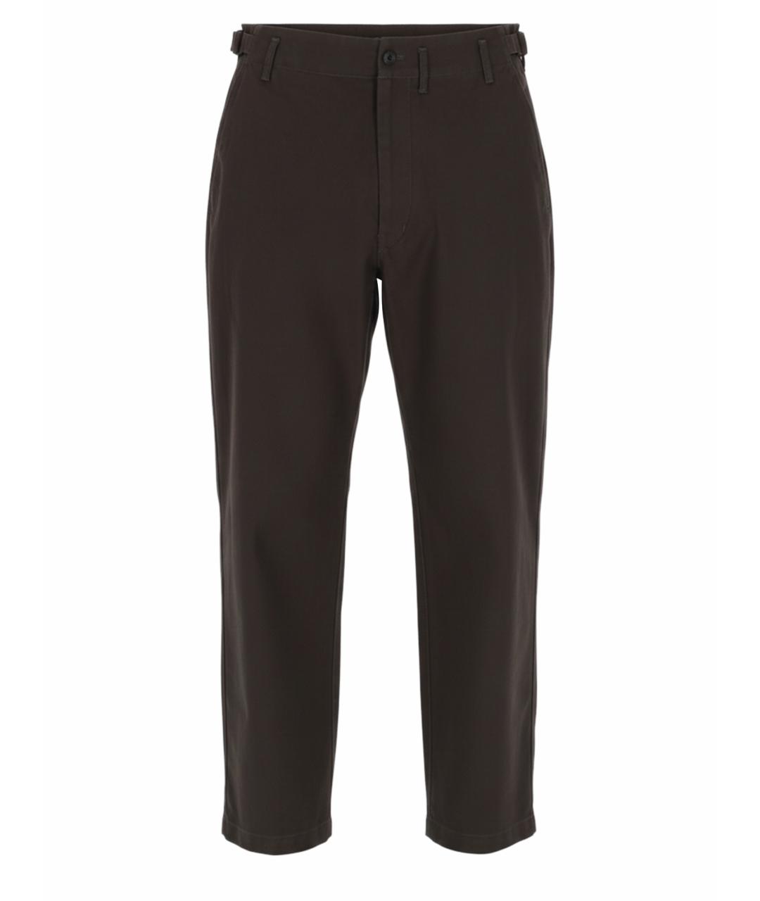 LEMAIRE Коричневые хлопковые повседневные брюки, фото 1