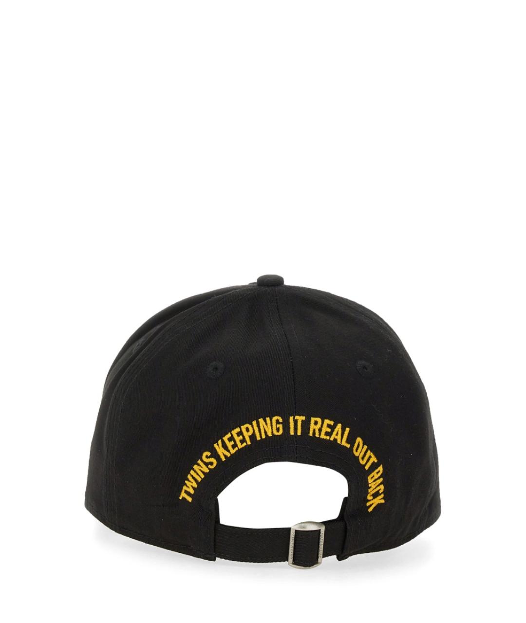 DSQUARED2 Черная хлопковая кепка/бейсболка, фото 2