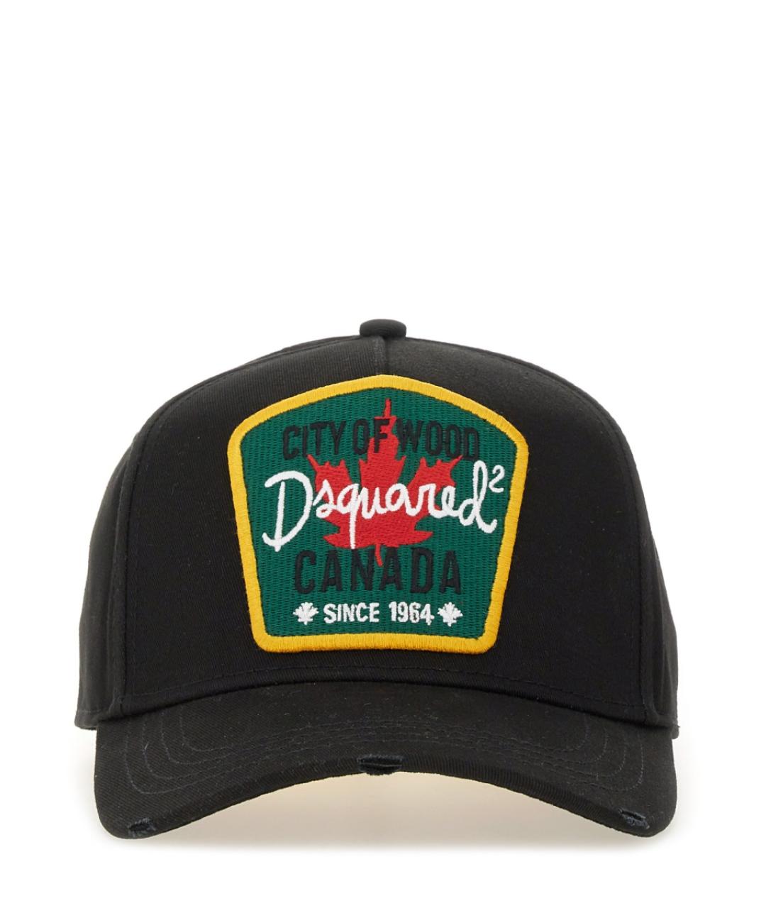 DSQUARED2 Черная хлопковая кепка/бейсболка, фото 1