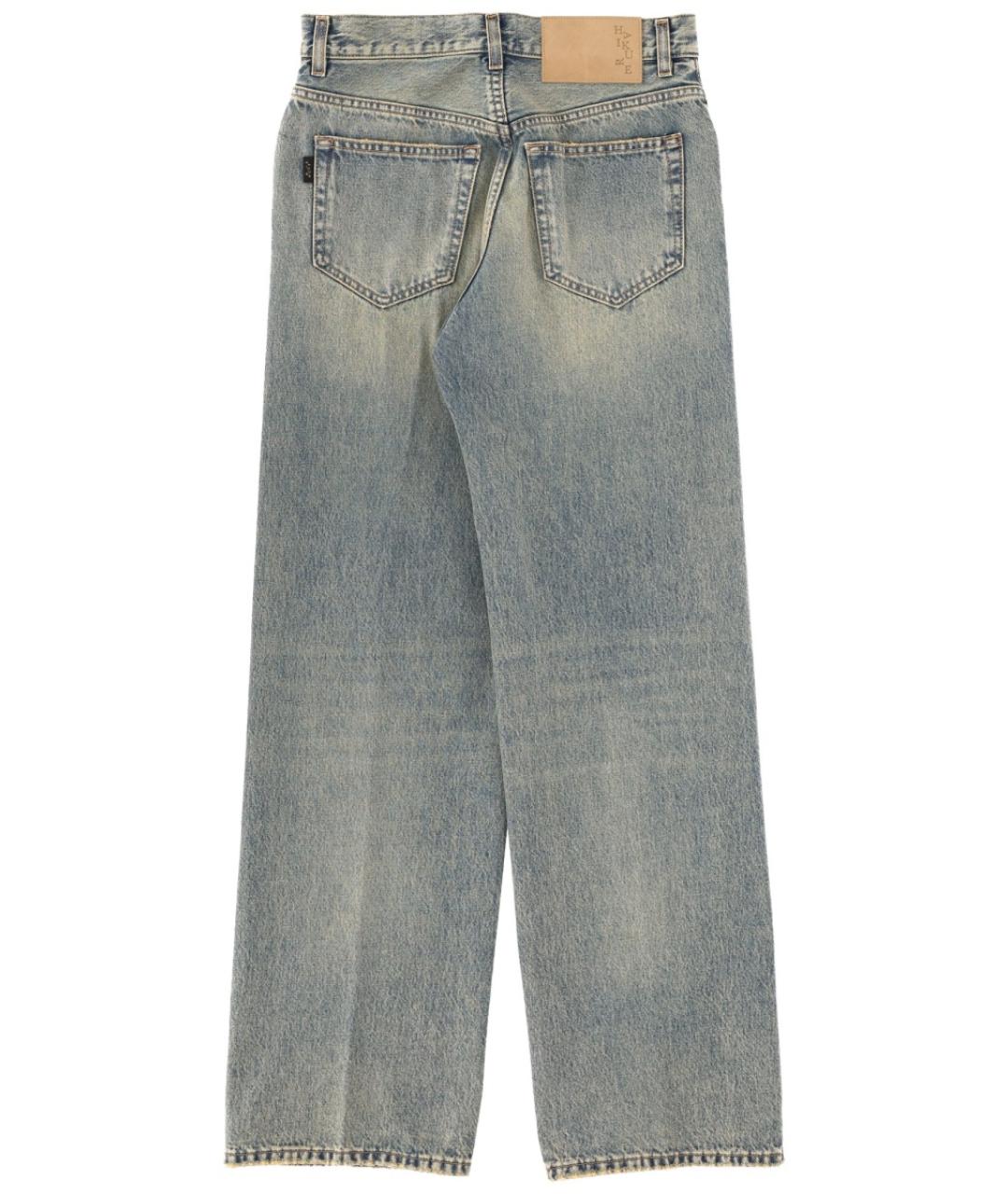 HAIKURE Синие хлопковые прямые джинсы, фото 2