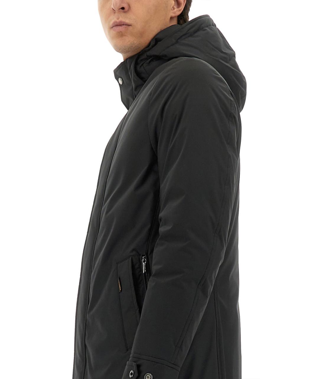 MOORER Черная полиэстеровая куртка, фото 5