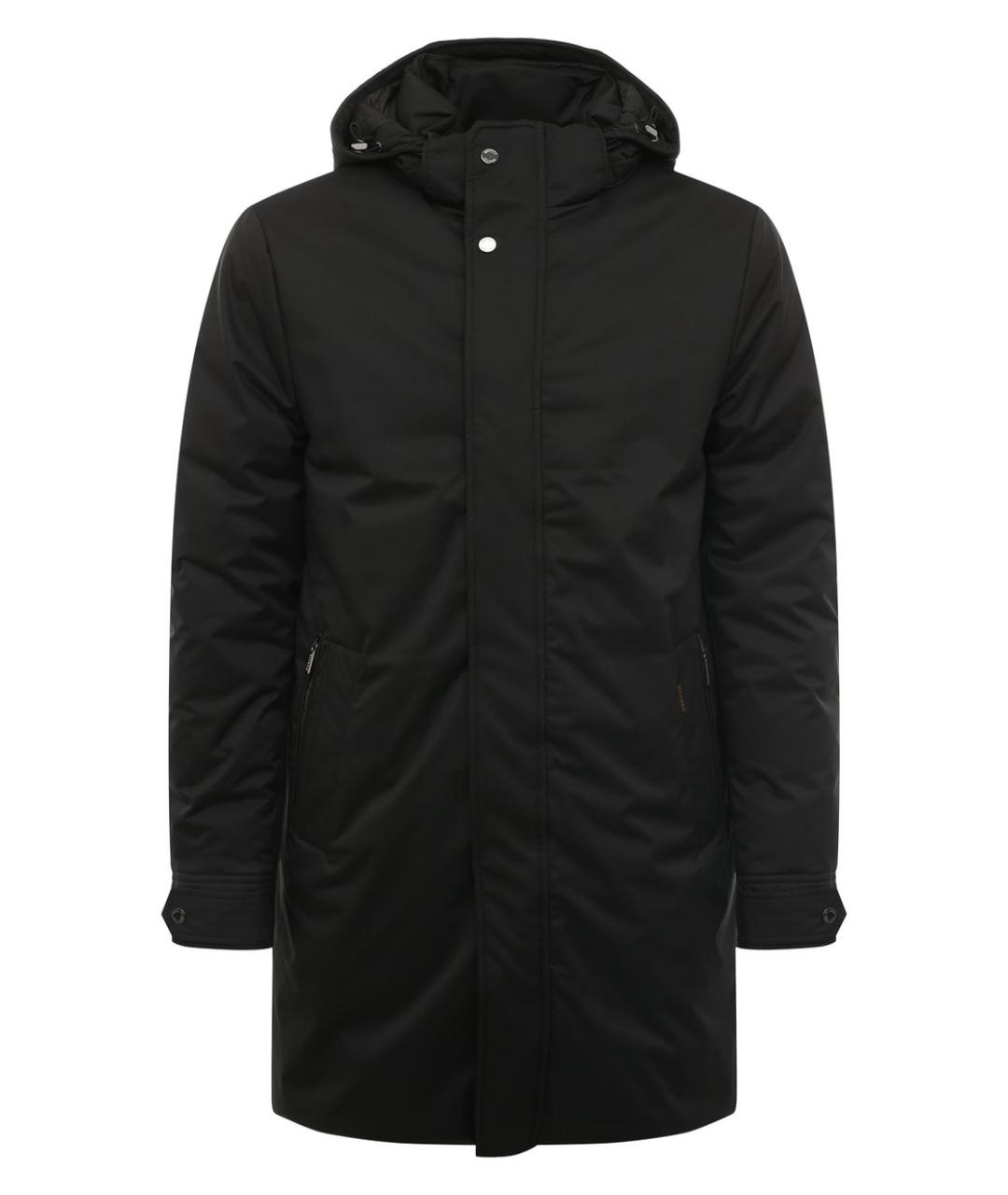 MOORER Черная полиэстеровая куртка, фото 1