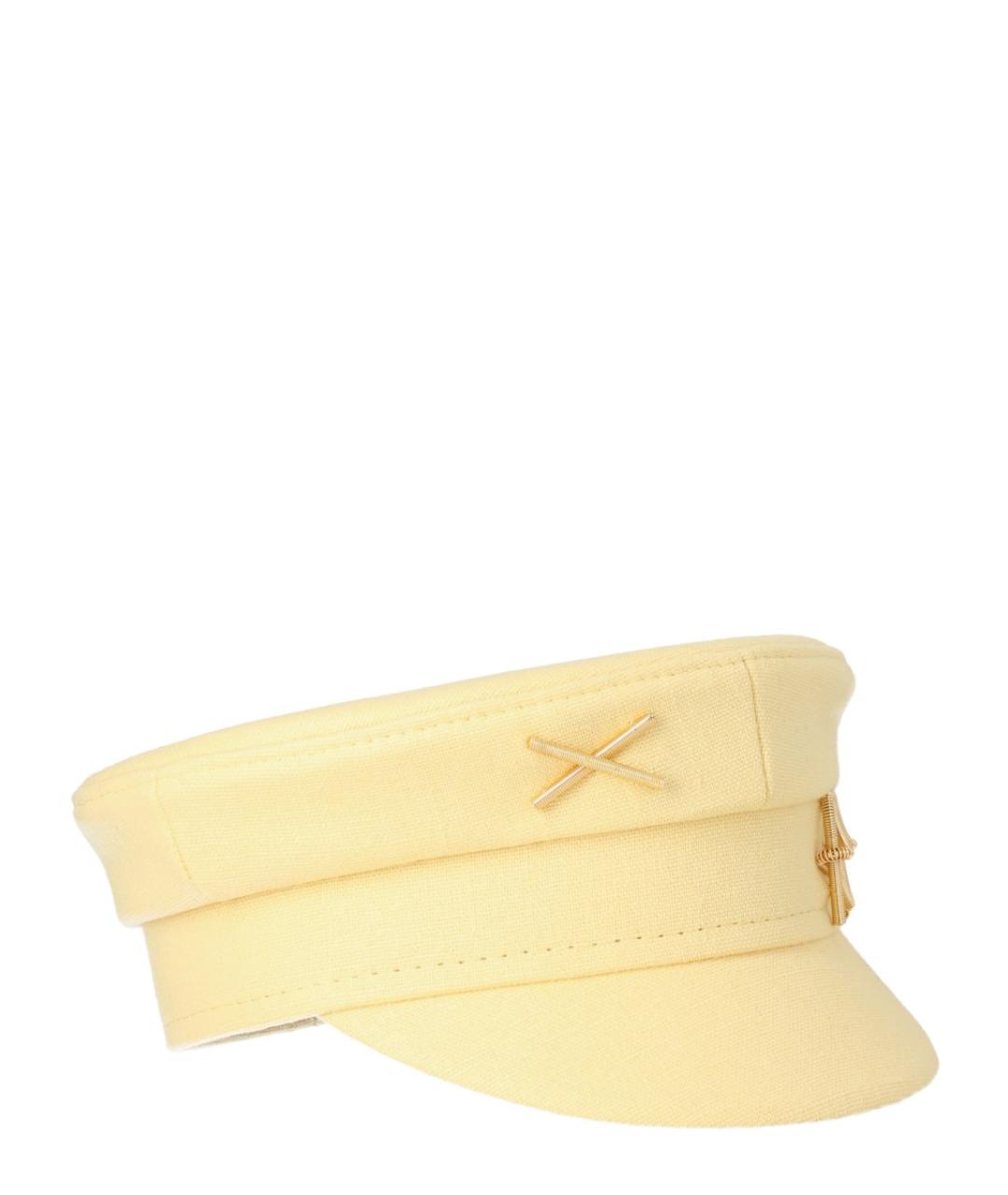 RUSLAN BAGINSKIY Желтая льняная кепка, фото 3