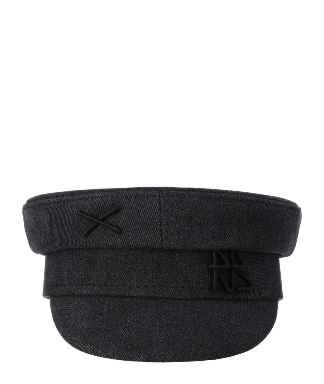 RUSLAN BAGINSKIY Черная хлопковая кепка, фото 1