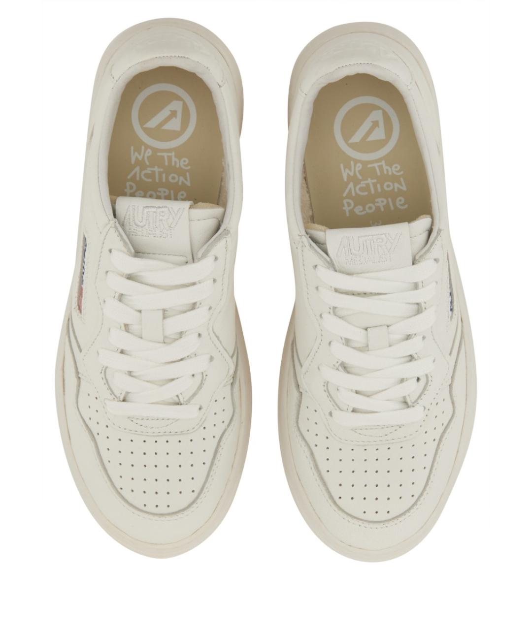 AUTRY Белые кожаные кроссовки, фото 5