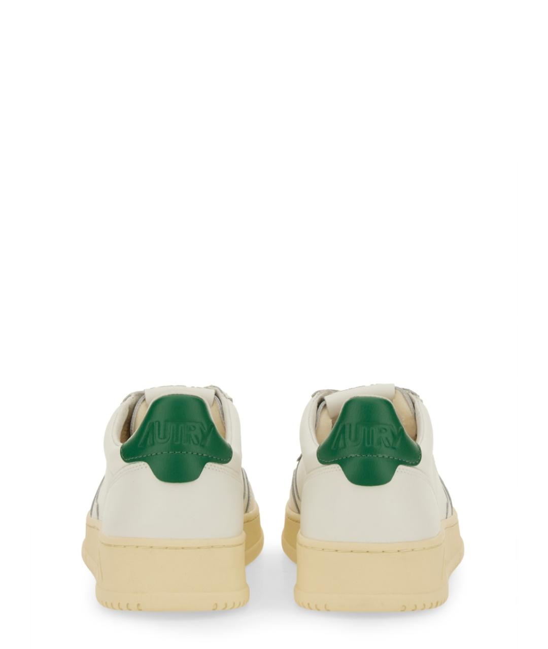 AUTRY Белые кожаные низкие кроссовки / кеды, фото 5