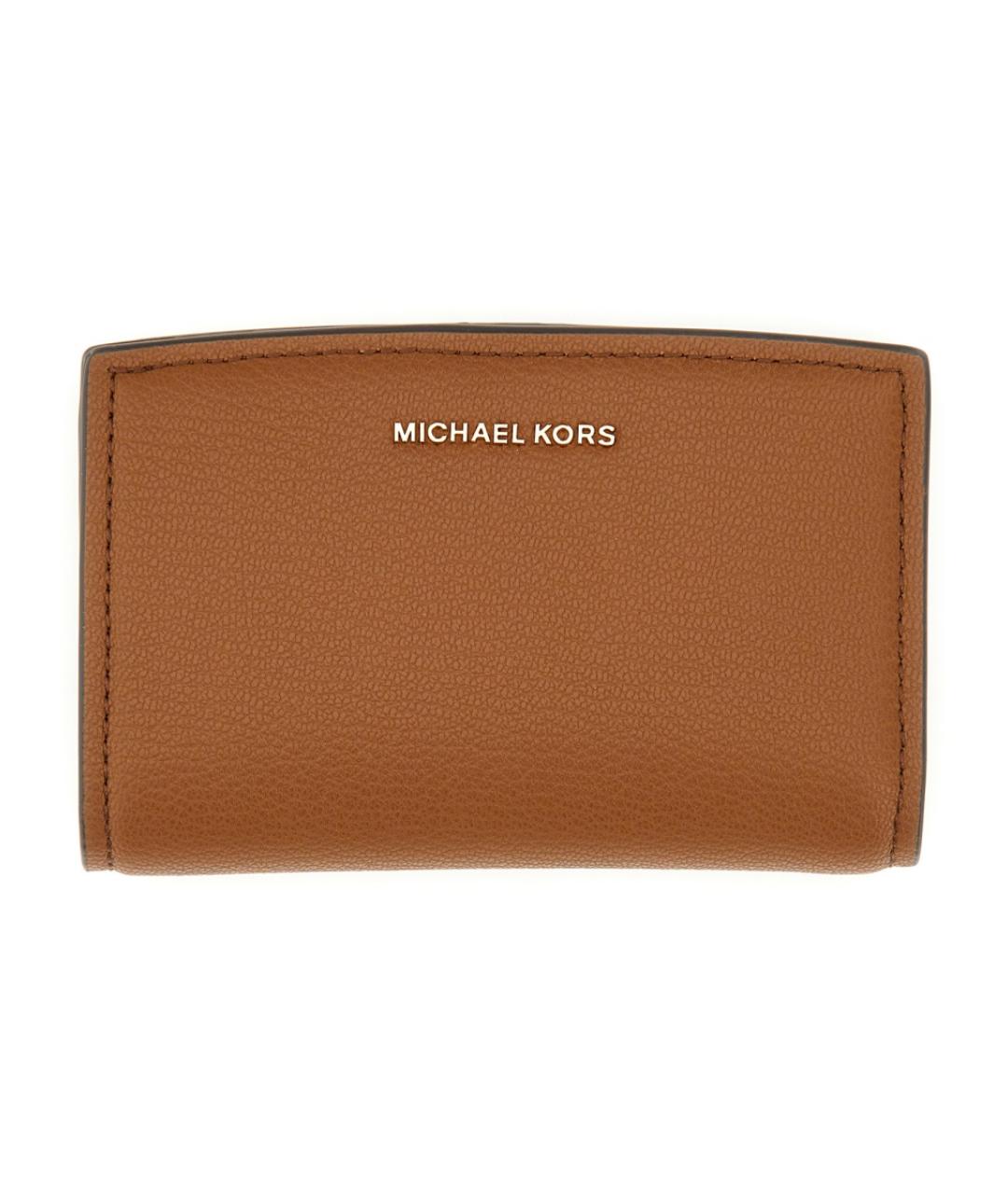 MICHAEL KORS Коричневый кожаный кошелек, фото 1