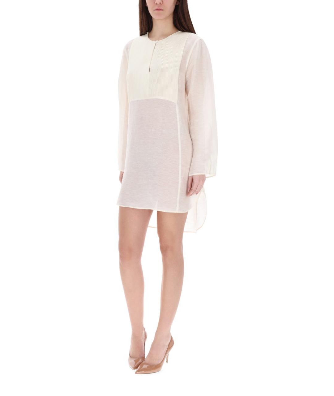 TORY BURCH Белая льняная туника, фото 4
