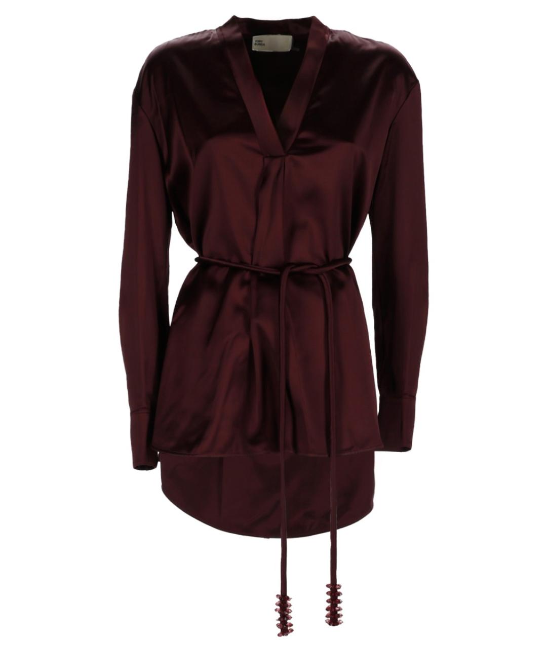 TORY BURCH Бордовая вискозная блузы, фото 1