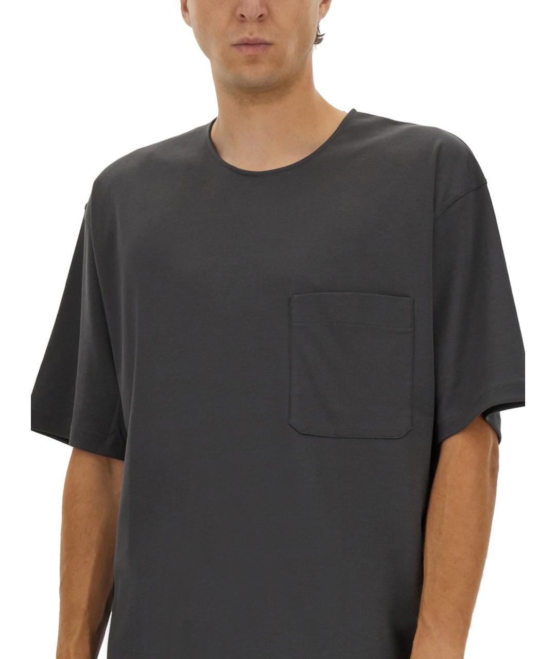 LEMAIRE Серая хлопковая футболка, фото 4