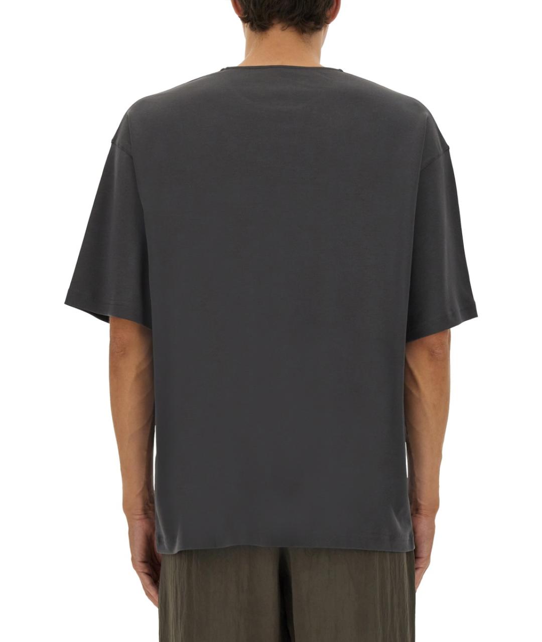 LEMAIRE Серая хлопковая футболка, фото 3