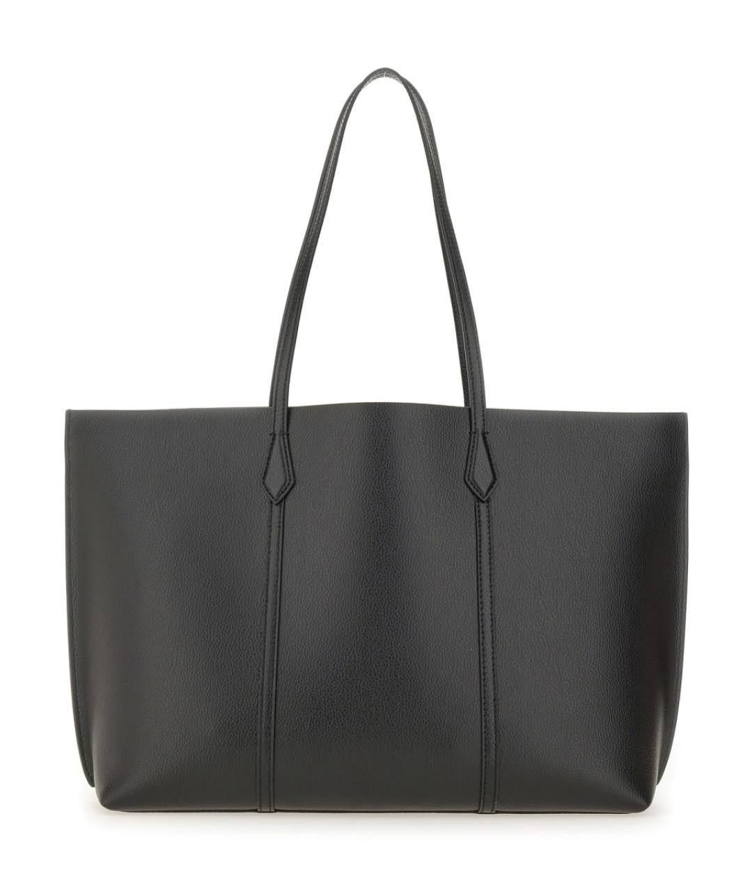 TORY BURCH Черная кожаная сумка тоут, фото 2