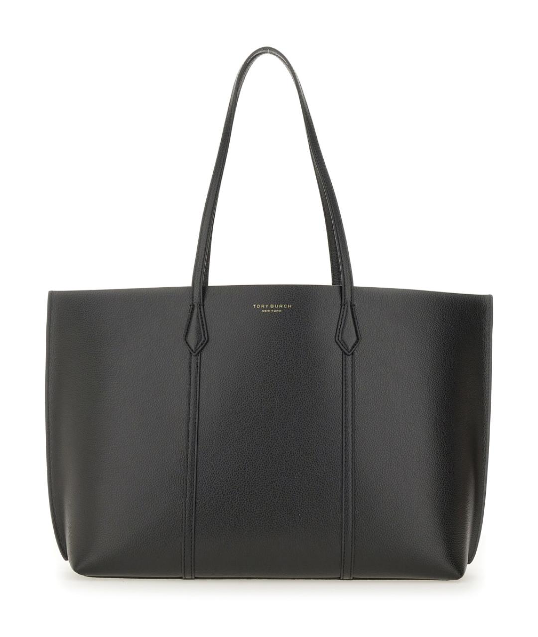 TORY BURCH Черная кожаная сумка тоут, фото 1