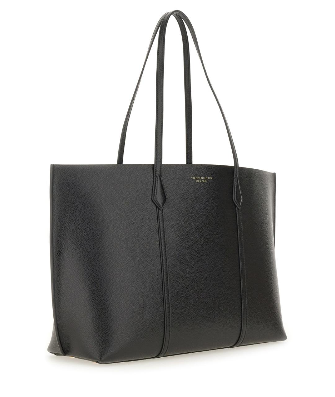 TORY BURCH Черная кожаная сумка тоут, фото 3
