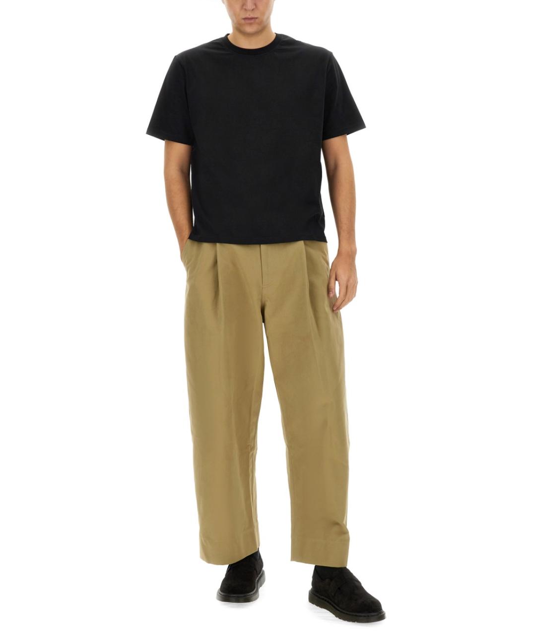 STUDIO NICHOLSON Черная хлопковая футболка, фото 2