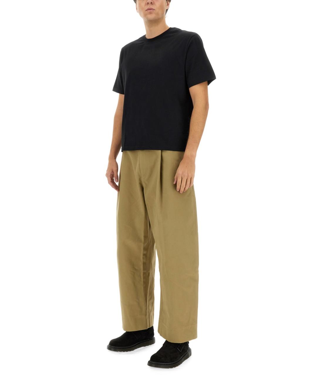 STUDIO NICHOLSON Черная хлопковая футболка, фото 4