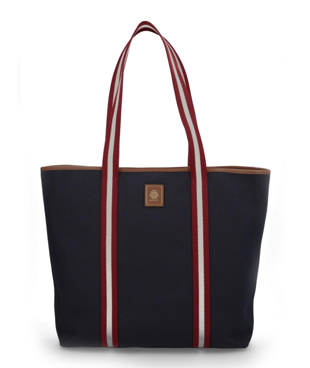 BALLY Черная хлопковая сумка тоут, фото 1