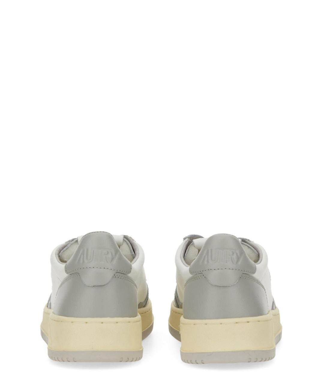 AUTRY Серые кожаные низкие кроссовки / кеды, фото 3