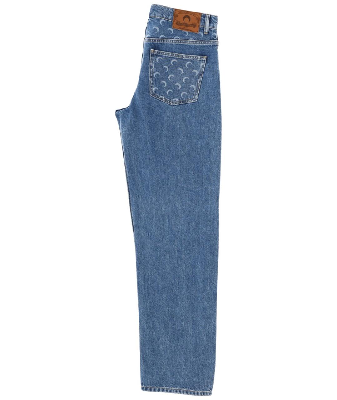 MARINE SERRE Синие хлопковые прямые джинсы, фото 3