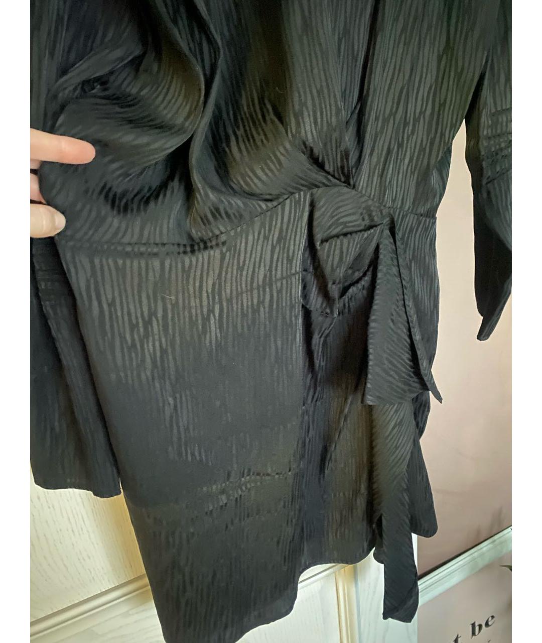 IRO Черное ацетатное коктейльное платье, фото 4