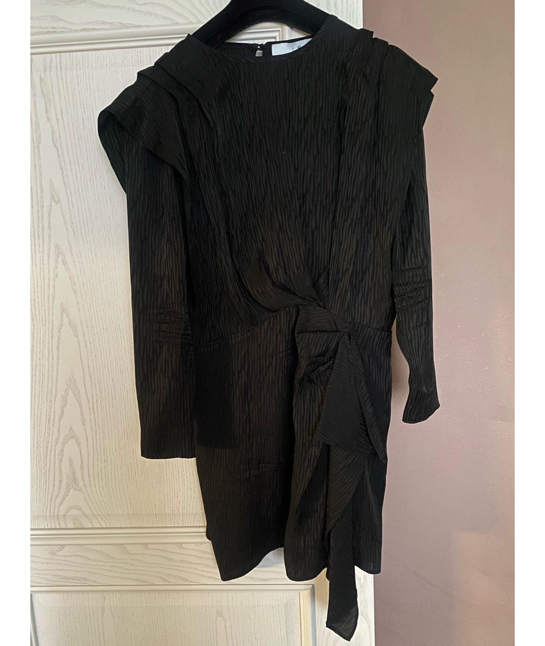 IRO Черное ацетатное коктейльное платье, фото 7