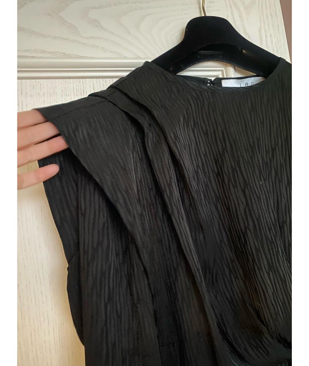 IRO Черное ацетатное коктейльное платье, фото 5