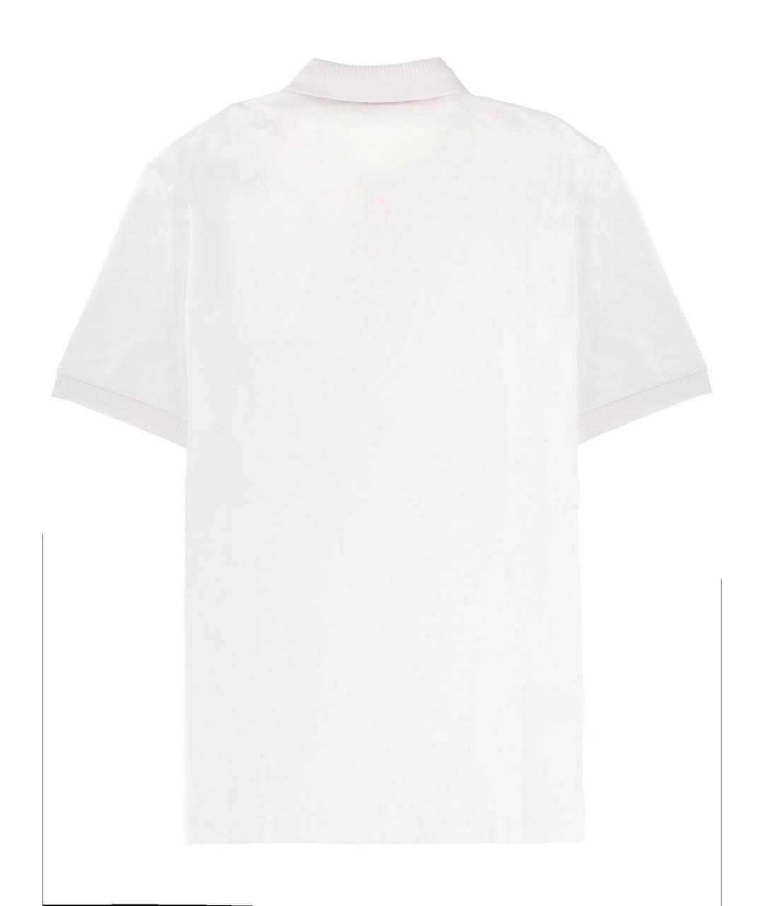 HUGO Белое хлопковое поло с коротким рукавом, фото 2