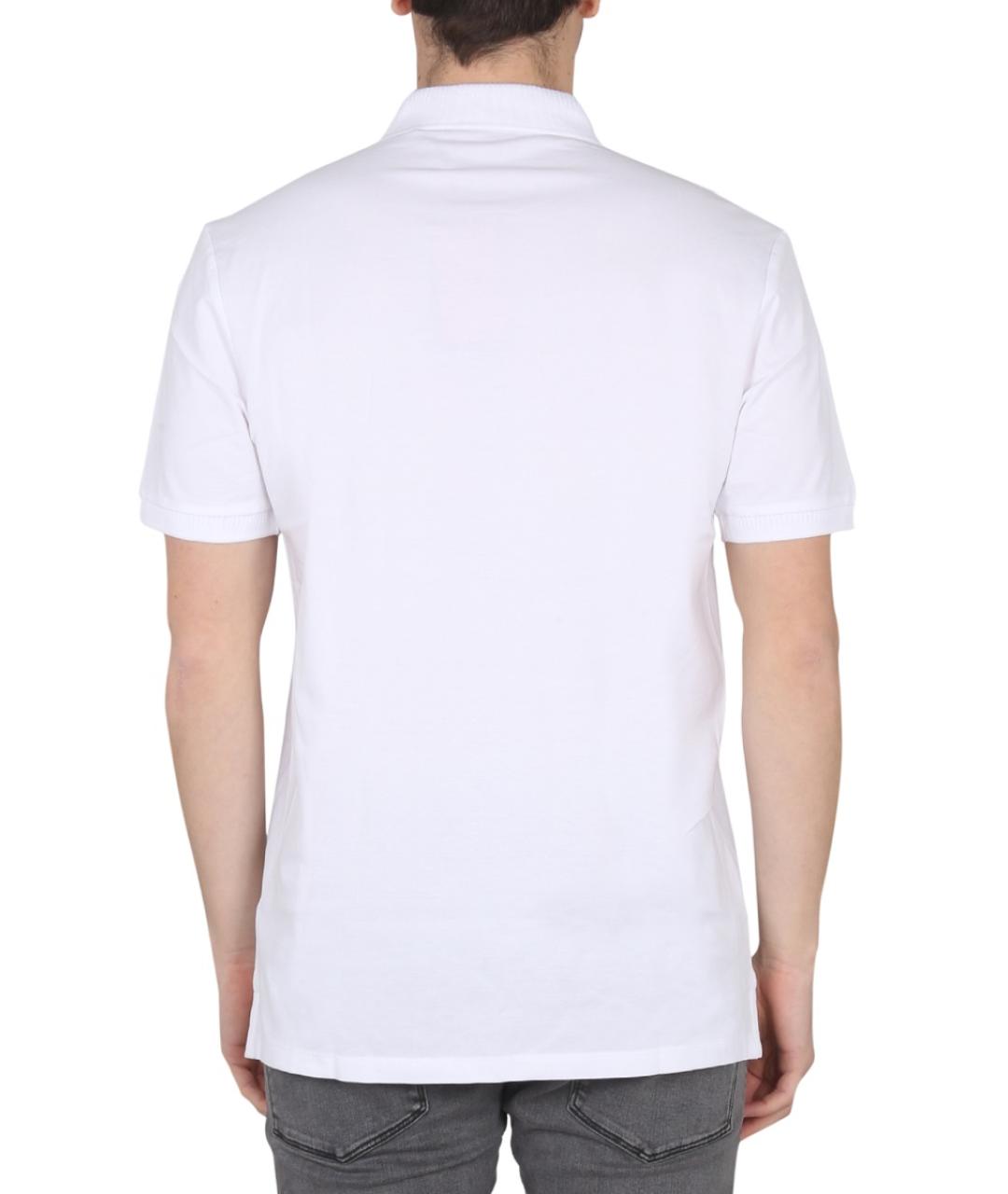 HUGO Белое хлопковое поло с коротким рукавом, фото 6