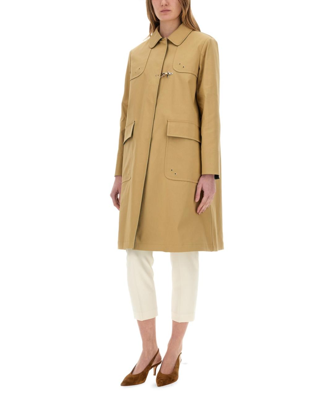 FAY Бежевый хлопковый тренч/плащ, фото 4