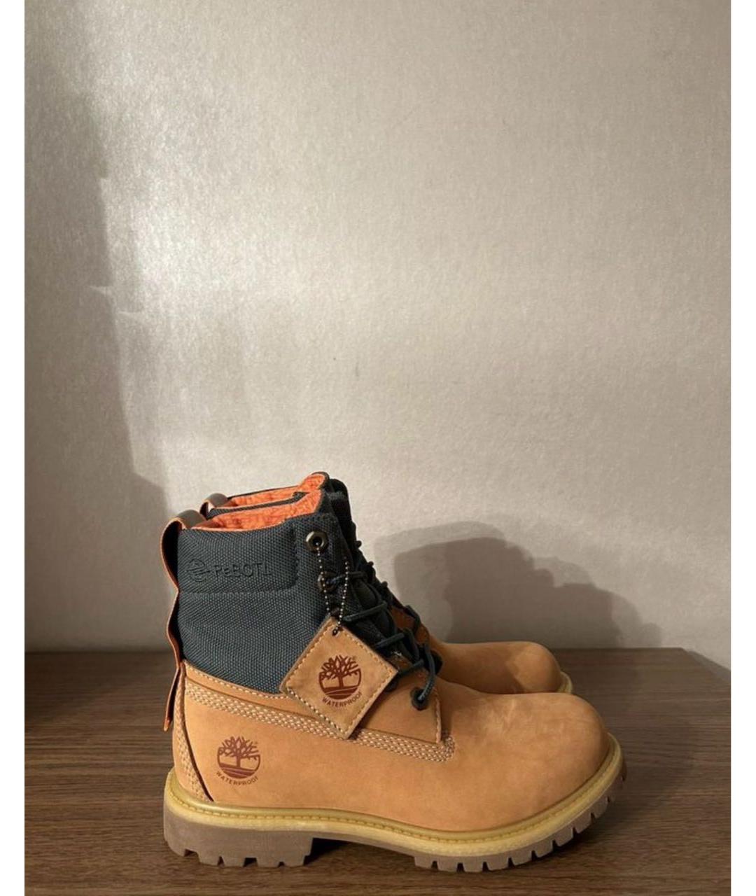 TIMBERLAND Горчичные нубуковые ботинки, фото 7