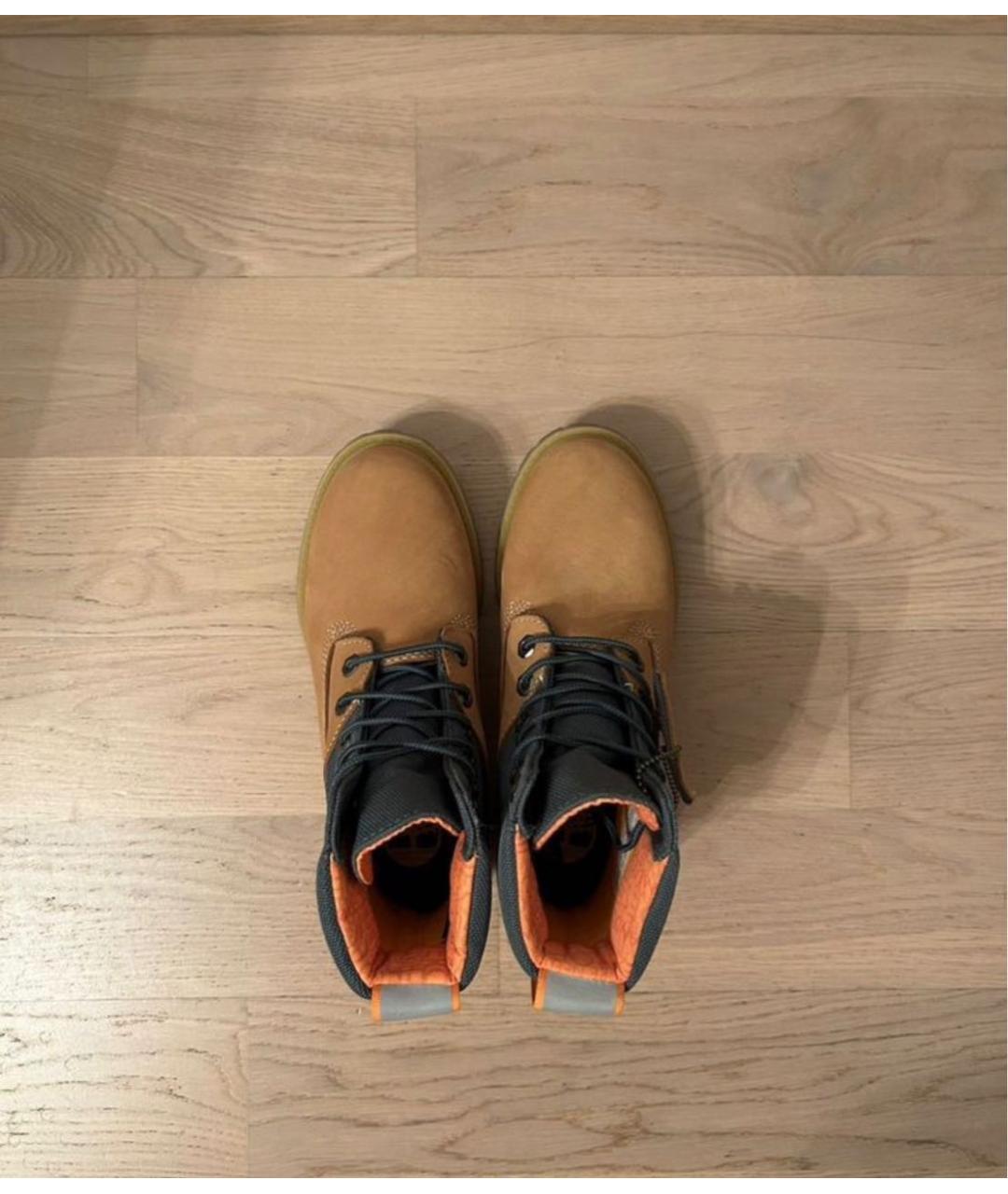 TIMBERLAND Горчичные нубуковые ботинки, фото 3