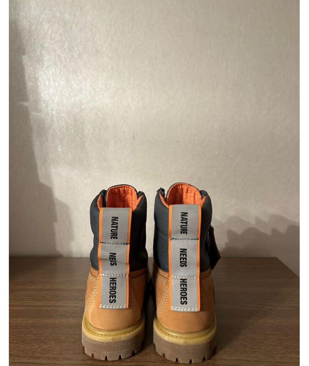 TIMBERLAND Горчичные нубуковые ботинки, фото 4