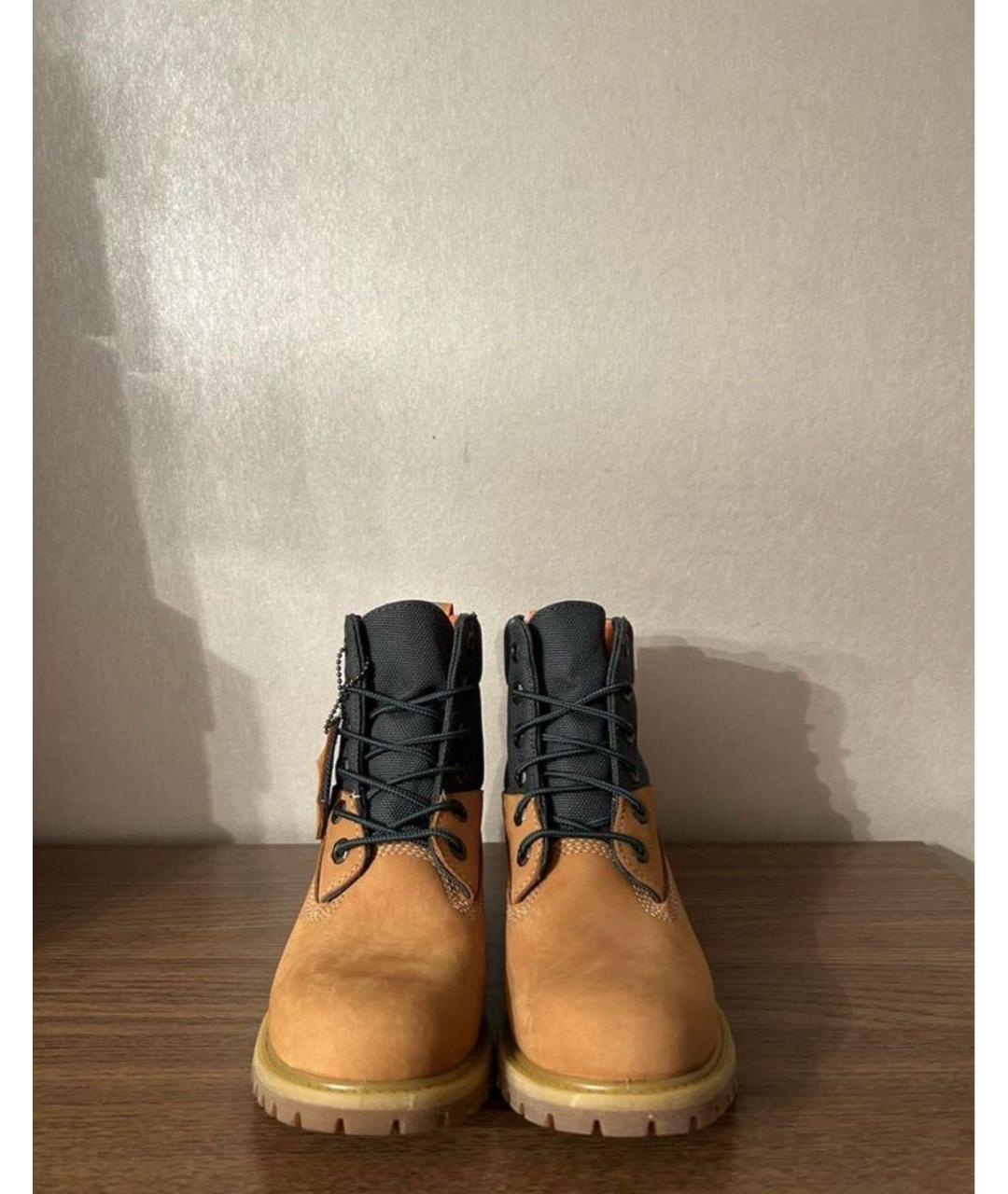 TIMBERLAND Горчичные нубуковые ботинки, фото 2