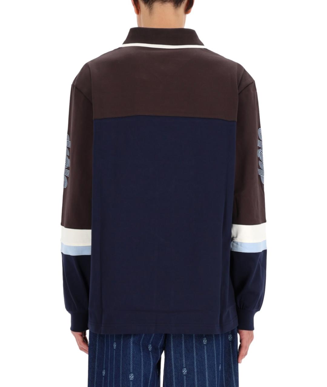 Drole de Monsieur Мульти хлопковое поло с длинным рукавом, фото 4